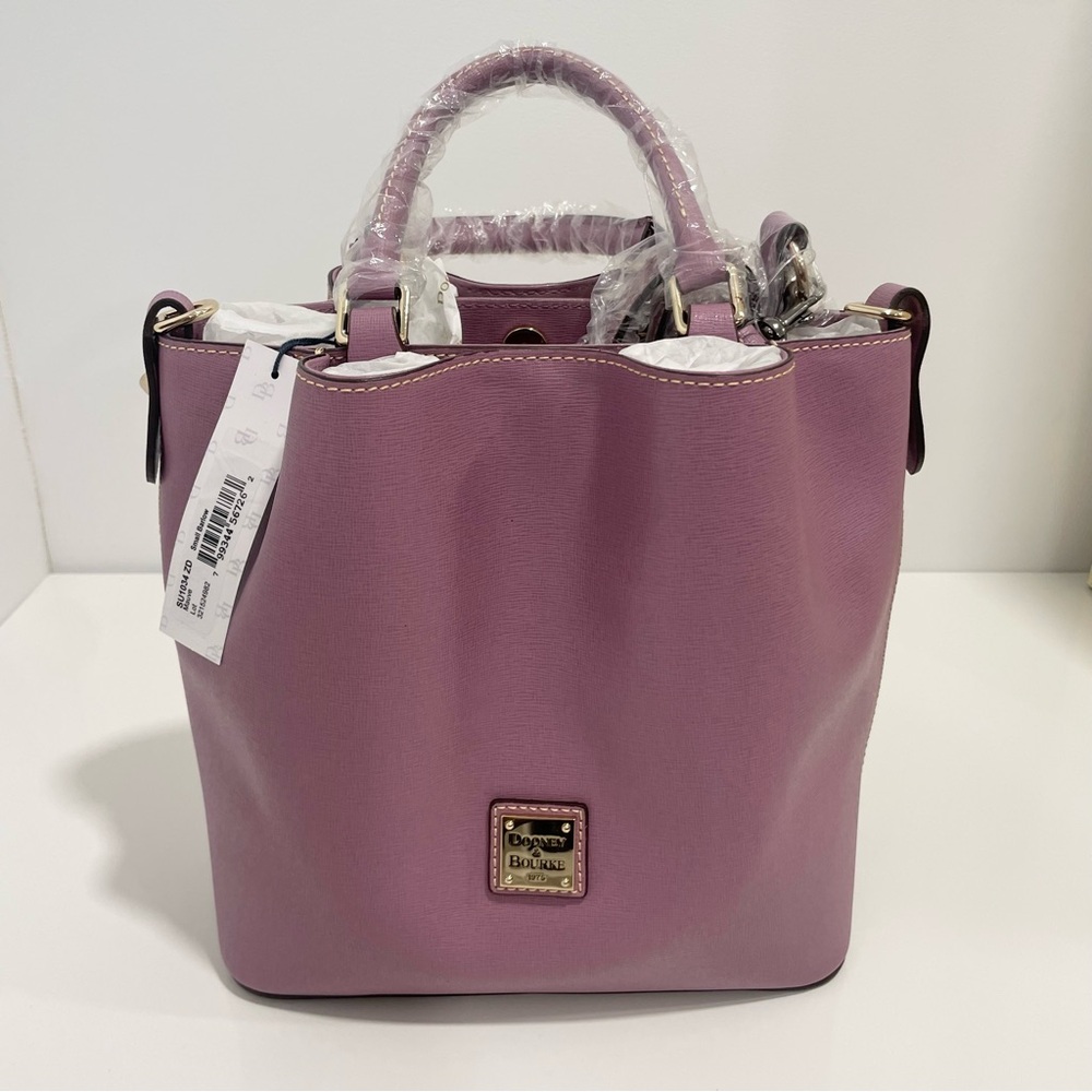 Dooney & Bourke Saffiano Small Barlow Top Handle Bag - Mauve BRAND NEW